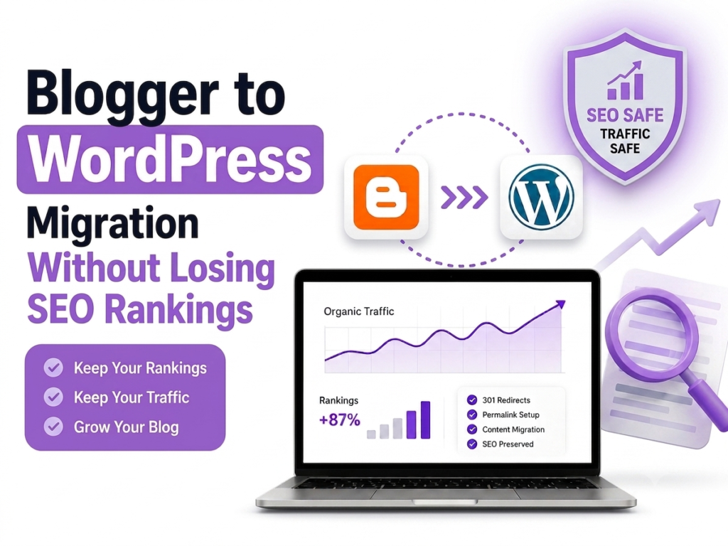 Blogger to WordPress Migration Without Losing SEO Rankings